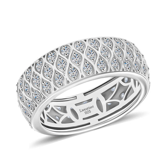 LUXURIANT DIAMOND - Lab Grown Diamant SI-GH SGL zertifiziert Ring 925 Silber rhodiniert (Größe 19.00) (10-15 Werktage Lieferzeit) ca. 1.00 ct