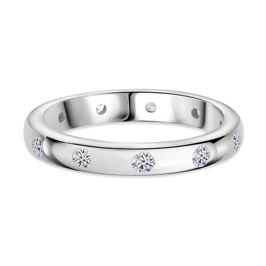 LUXURIANT DIAMOND - Lab Grown Diamant VS-EF Ring 925 Silber rhodiniert (Größe 17.00) ca. 0,50 ct