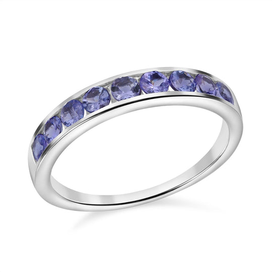 AA Tansanit Ring 925 Silber rhodiniert (Größe 18.00) ca. 1.00 ct