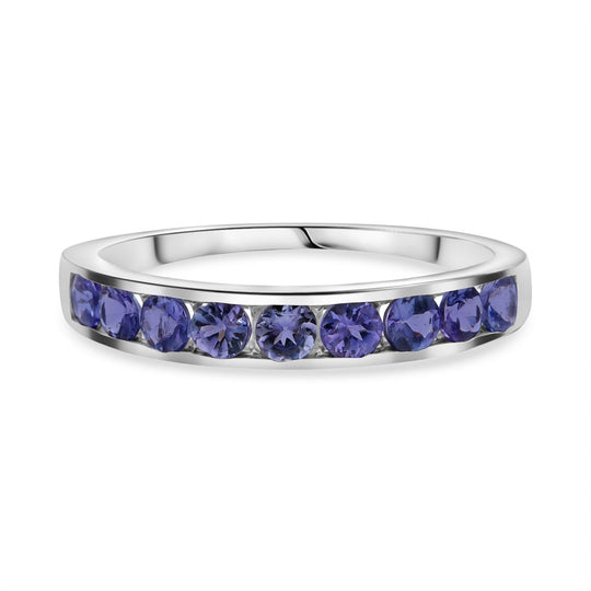 AA Tansanit Ring 925 Silber rhodiniert (Größe 18.00) ca. 1.00 ct