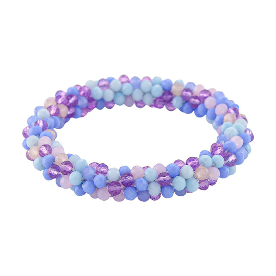 Mehrfarbiges Kristall Armband, flexibel (ca. 16.5 - 19 cm)