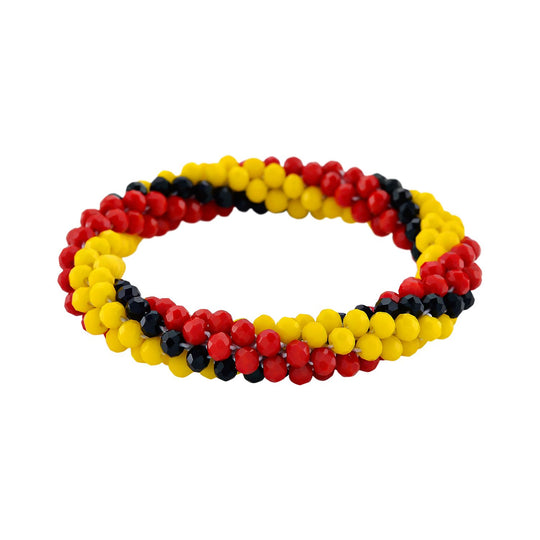 Mehrfarbiges Kristall Armband, flexibel (ca. 16.5 - 19 cm)