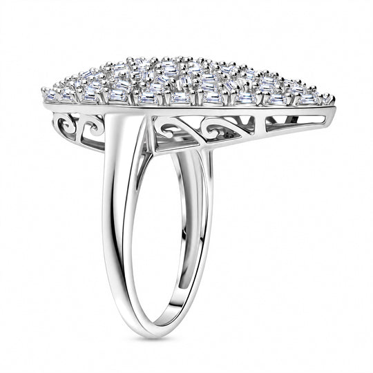 LUXURIANT SI-GH Labor Diamant Ring, 925 Silber rhodiniert -1,25 ct.
