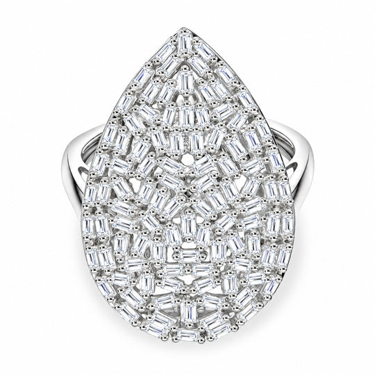 LUXURIANT SI-GH Labor Diamant Ring, 925 Silber rhodiniert -1,25 ct.