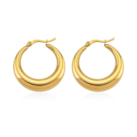 316L Edelstahl Ohrringe, ca. 9,50g, goldfarben
