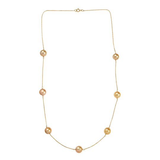 AAA Goldene Südsee Perle (7-8 mm) Halskette ca. 50 cm 750 Gold