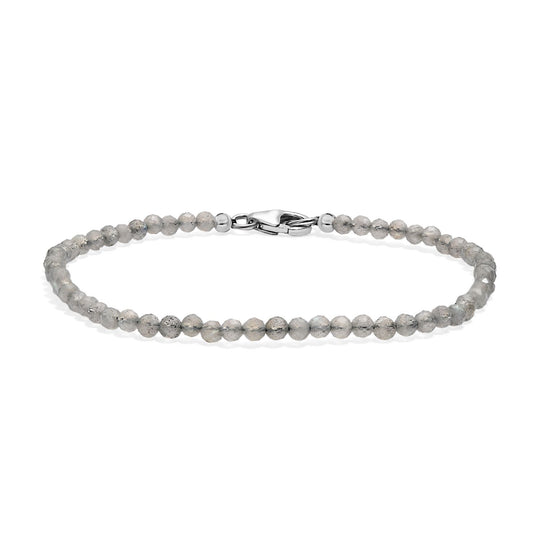 Labradorit Armband ca. 19 cm 925 Silber rhodiniert ca. 10.00 ct