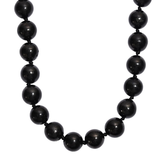 Shungit Halskette ca. 50 cm Nickelfreies Messing ca. 400.00 ct