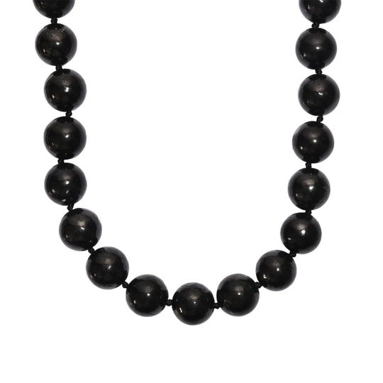 Shungit Halskette ca. 50 cm Nickelfreies Messing ca. 400.00 ct