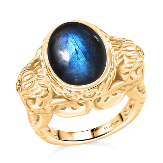 Labradorit Ring Nickelfreies Messing (Größe 17.00) ca. 7,44 ct