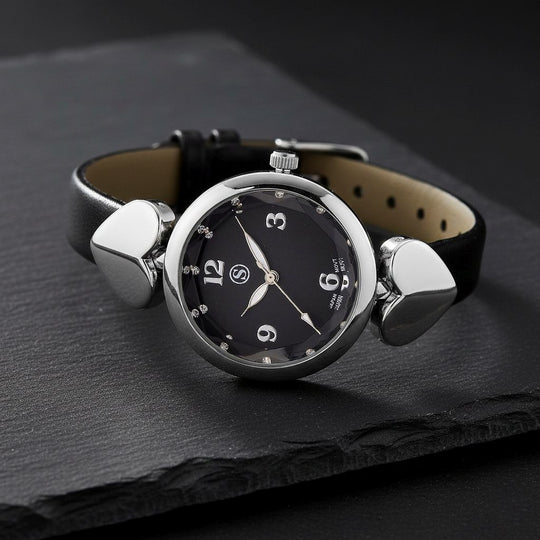 STRADA Uhr mit PC21S Japan-Uhrwerk, Edelstahl-Mesh-Armband, Roségold mit Kristallzifferblatt, Braun