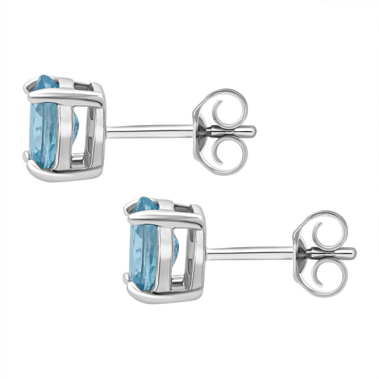 D joy Blauer Zirkon Ohrringe 925 Silber rhodiniert ca. 2.46 ct