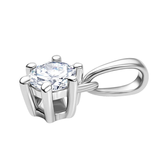 Moissanit Anhänger 925 Silber rhodiniert ca. 0.23 ct