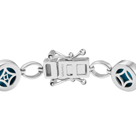 D'Joy AA Sleeping Beauty Türkis, Tansanit Armband ca. 20 cm 925 Silber rhodiniert ca. 8.86 ct