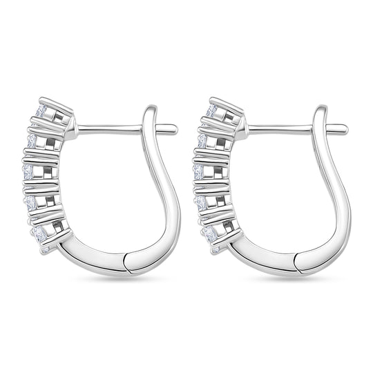 RADIANTA GRA zertifiziert Moissanit (D-VVS) Ohrringe 925 Silber rhodiniert ca. 1.11 ct