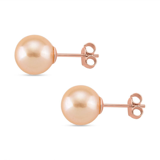 D'Joy Edison Perle (9-11 mm) Ohrringe 925 Silber rosévergoldet