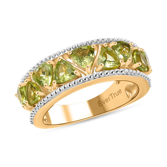 Natürlicher Peridot Ring, Nickelfreies Messing (Größe 19.00) ca. 2.34 ct