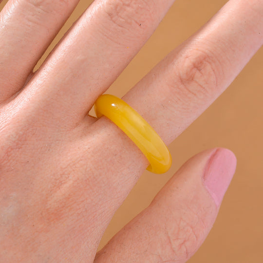 Honig Jade Ring (Größe 17.00) (gefärbt) ca. 40.00 ct