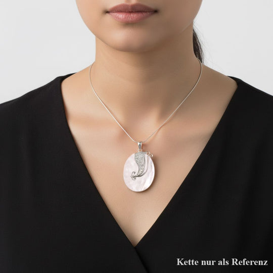 Perlmutt Anhänger 925 Silber Standard