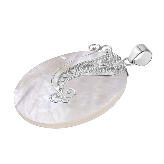 Perlmutt Anhänger 925 Silber Standard