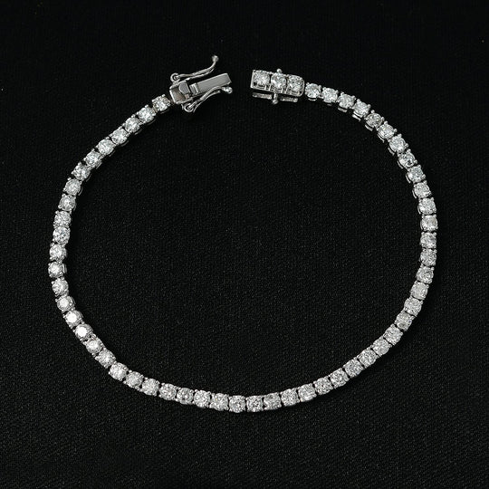 D'Joy Lab Grown Diamant SI-GH Armband ca. 20 cm 925 Silber Rhodiniert ca. 4.00 ct