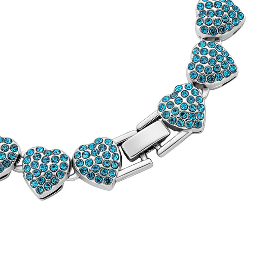 Blau Kristall Armband ca. 19 cm Standard