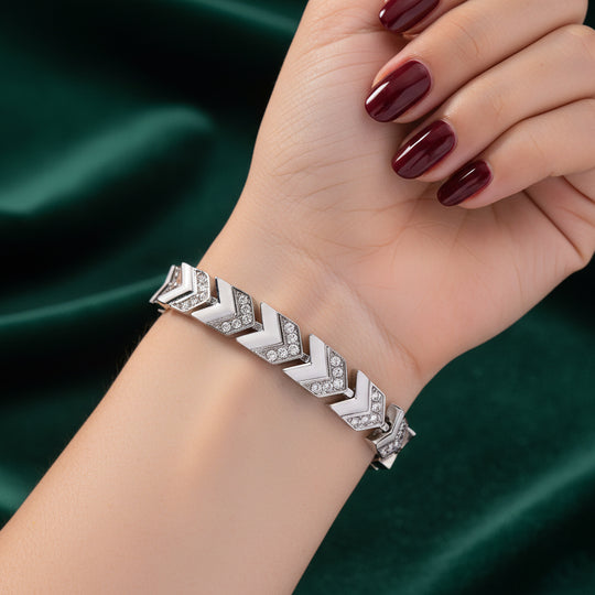 Weißer Kristall Armband ca. 19 cm Standard