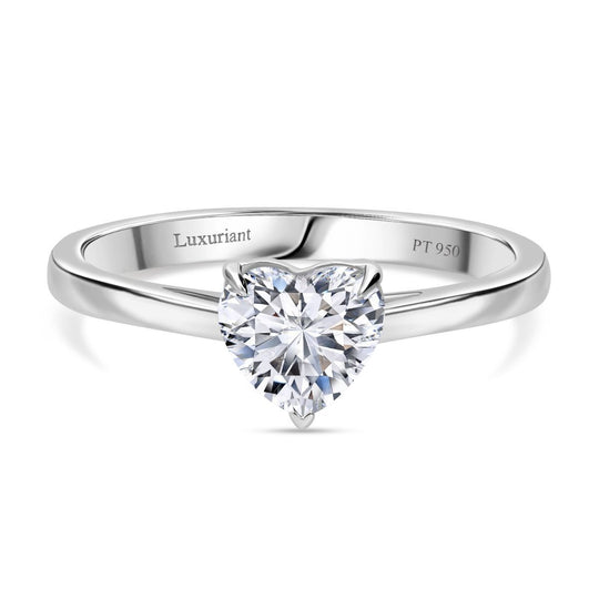 LUXURIANT DIAMOND - Lab Grown Diamant VS-EF SGL zertifiziert Ring, 950 Platin (Größe 18.00) ca. 1.00 ct