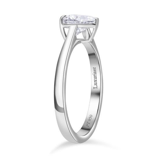 LUXURIANT DIAMOND - Lab Grown Diamant VS-EF SGL zertifiziert Ring, 950 Platin (Größe 22.00) ca. 1.00 ct