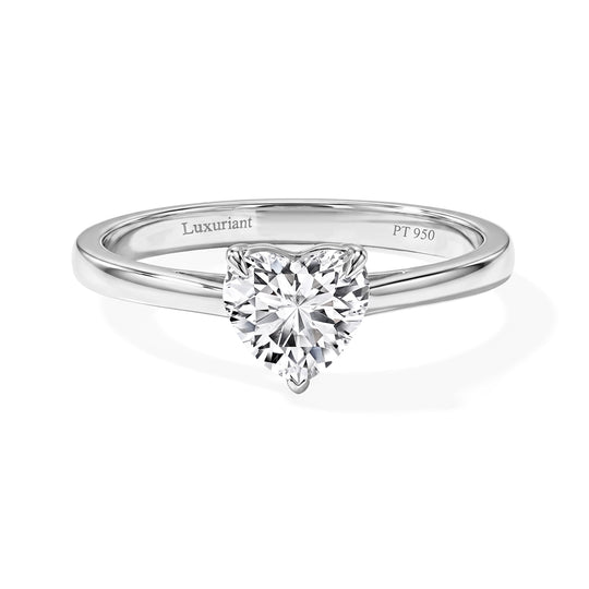 LUXURIANT DIAMOND - Lab Grown Diamant VS-EF SGL zertifiziert Ring, 950 Platin (Größe 18.00) (10-15 Werktage Lieferzeit) ca. 1.00 ct