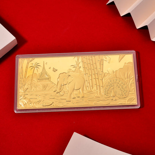 999er Goldfolie mit Dschungel-Safari-Motiv, 100mg, 15,5x7,5cm