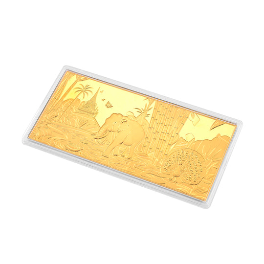 999er Goldfolie mit Dschungel-Safari-Motiv, 100mg, 15,5x7,5cm