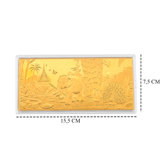 999er Goldfolie mit Dschungel-Safari-Motiv, 100mg, 15,5x7,5cm