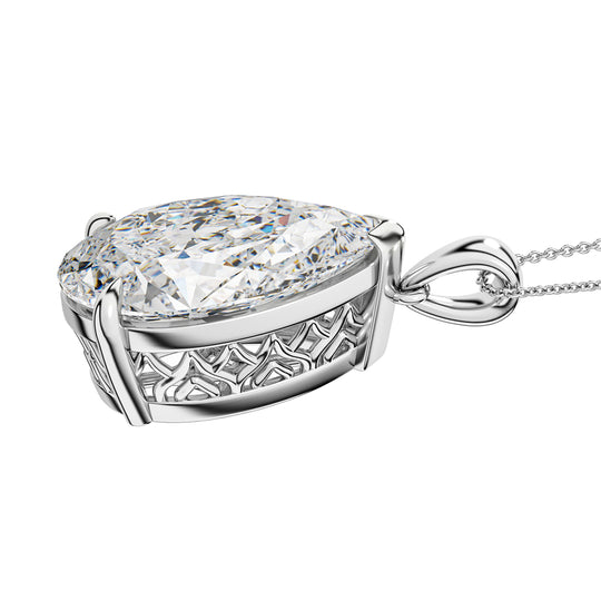 LUXURIANT IGI zertifizierter VS-EF Labor Diamant Anhänger, 925 Silber rhodiniert - 10 ct.