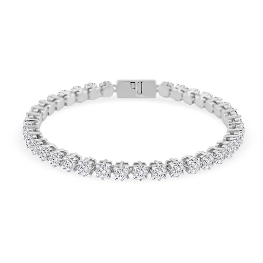 D'Joy Moissanit Armband ca. 20 cm 925 Silber rhodiniert ca. 10.57 ct
