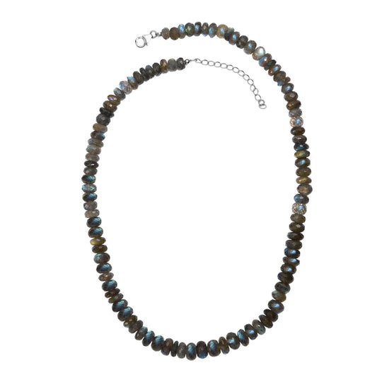 D'Joy AAA Labradorit Halskette ca. 45 cm 925 Silber rhodiniert ca. 230.00 ct