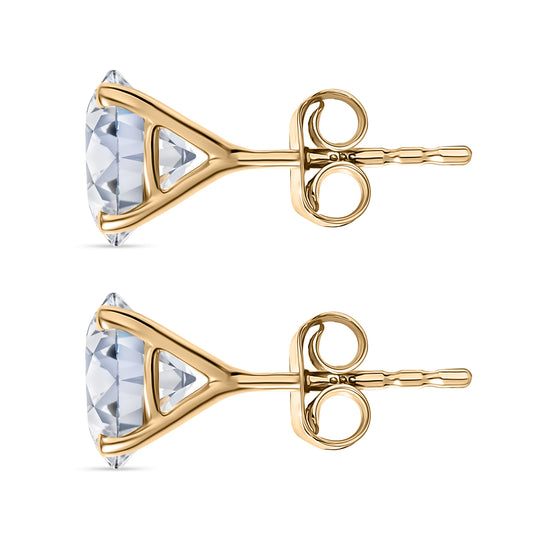 Moissanit Ohrringe 585 Gelb Gold ca. 3,48 ct.