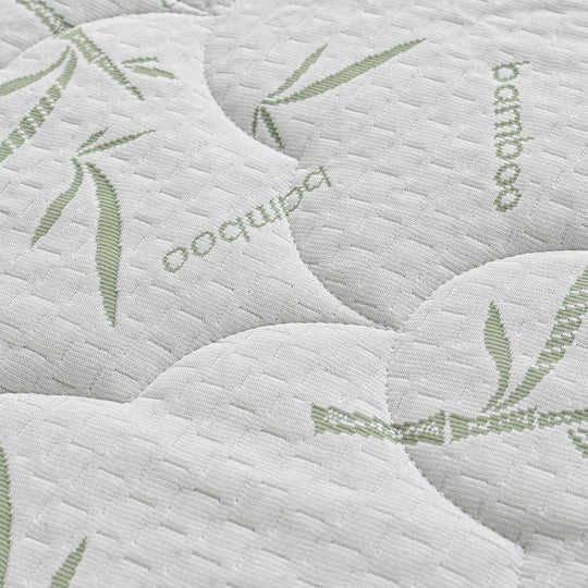 Bamboo waterproof mattress protector Fabric: 190gsm bamboo jacquard (20% bamboo fiber ,80% polyester) +0.02mmPU Skirt : 75gsm polyester