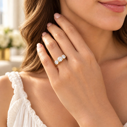 LUXURIANT DIAMOND - Lab Grown Diamant VS-EF SGL zertifiziert Ring 585 Gold (Größe 17.00) ca. 2.00 ct