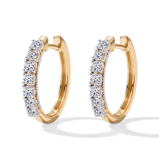 LUXURIANT DIAMOND - Lab Grown Diamant SI-GH Ohrringe 925 Silber 750 Gelbgold Vermeil ca. 1,00 ct