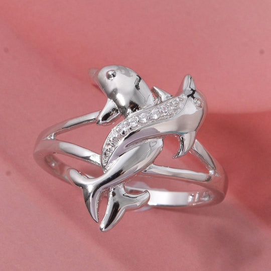 LUSTRO STELLA - Weißer Zirkonia Ring 925 Silber rhodiniert (Größe 21.00)