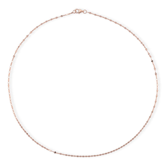 925 Silber rosévergoldet Kette ca. 45 cm
