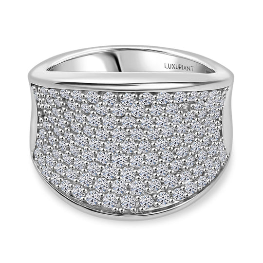 LUXURIANT DIAMANT - Lab Grown Diamant SI-GH SGL zertifiziert Ring 925 Silber rhodiniert (Größe 17.00) ca. 1,50 ct
