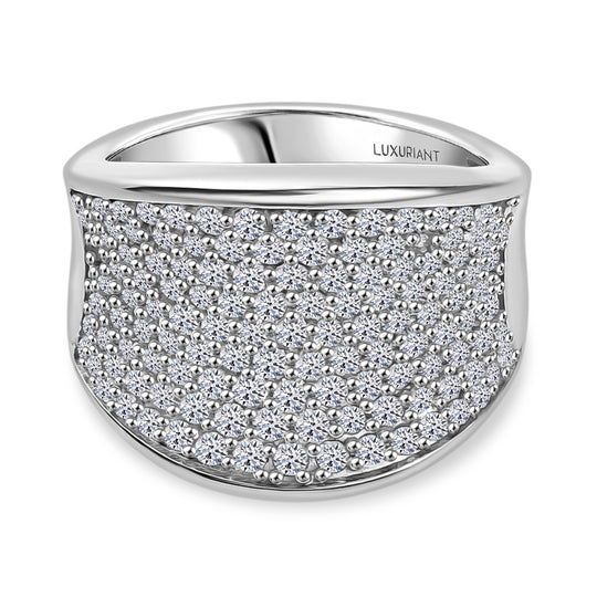 LUXURIANT DIAMANT - Lab Grown Diamant SI-GH SGL zertifiziert Ring 925 Silber rhodiniert (Größe 17.00) ca. 1,50 ct