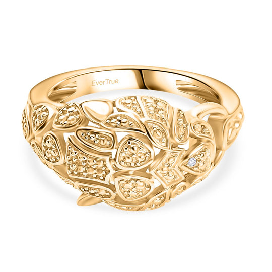 EVER TRUE Weißer Zirkon Ring Nickelfreies Messing, Goldfarben (Größe 20.00)