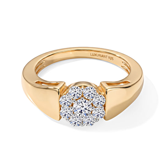 LUXURIANT SI-GH Labor Diamant Ring, 925 Silber rhodiniert - 0,50 ct.