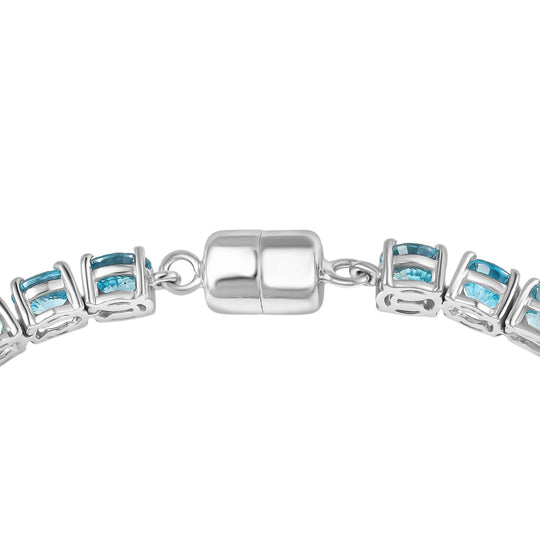D'Joy AAA Blauer Zirkon Armband ca. 19 cm 925 Silber rhodiniert ca. 33.95 ct