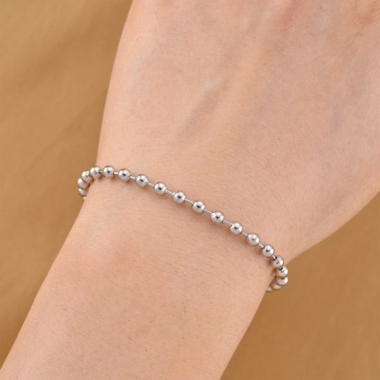 316L Edelstahl Kugel Armband ca. 20 cm ca. 3,00g