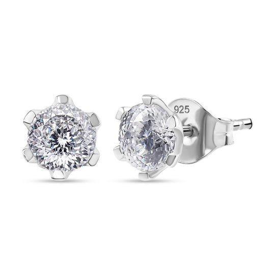 D'Joy 161 Facettiert Moissanit Ohrringe 925 Silber 750 Roségold Vermeil ca. 1.75 ct