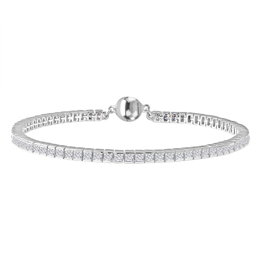 LUXURIANT SGL zertifiziertes SI-GH Labor Diamant 19cm Armband, 925 Silber rhodiniert - 5 ct.